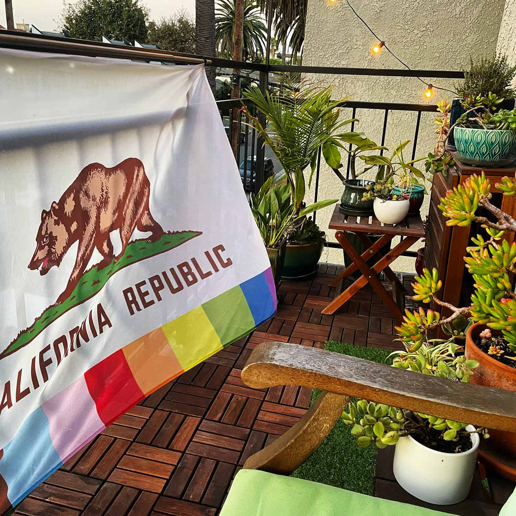 Rainbow California Pride Flag