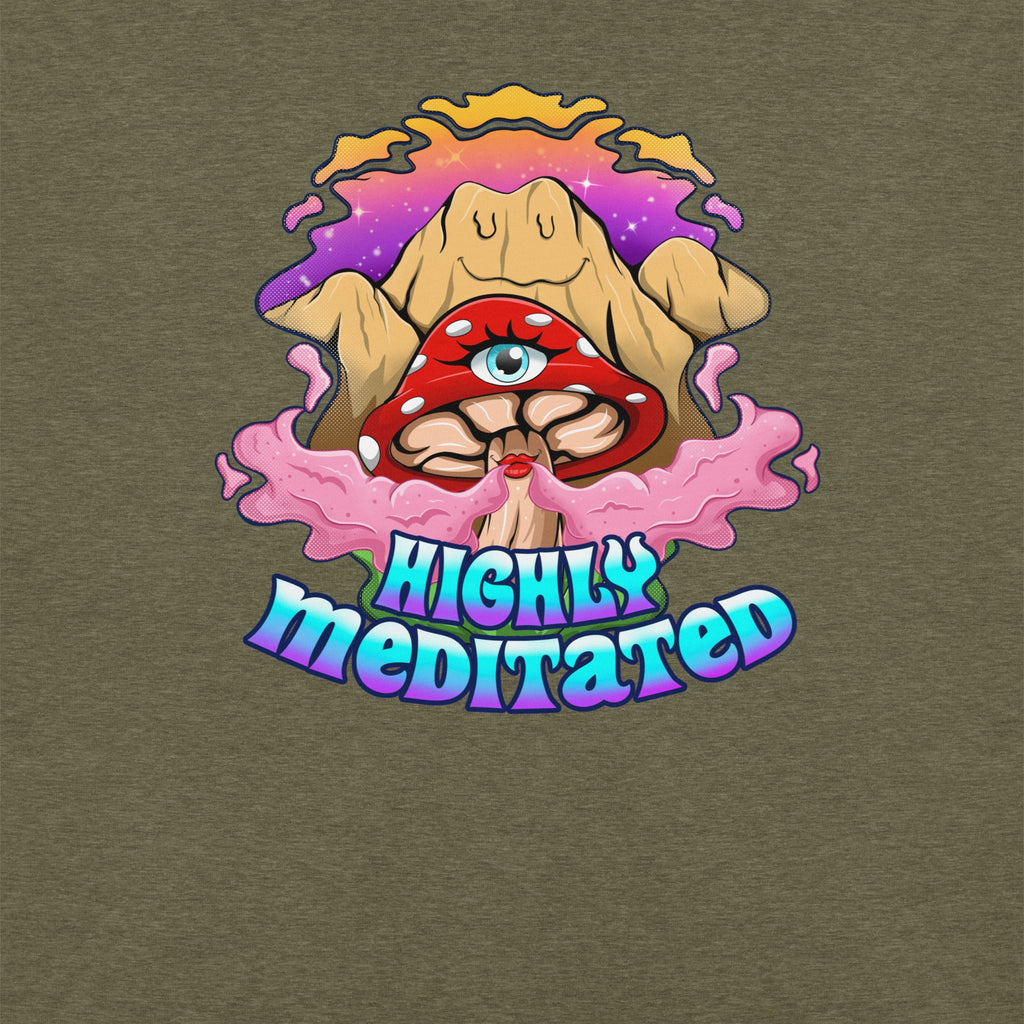 Mushmore Highly Meditated Unisex t-shirt
