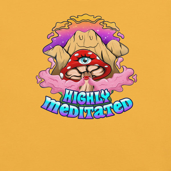 Mushmore Highly Meditated Unisex t-shirt