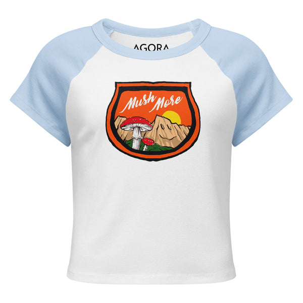 Mushmore Women’s micro rib raglan baby tee