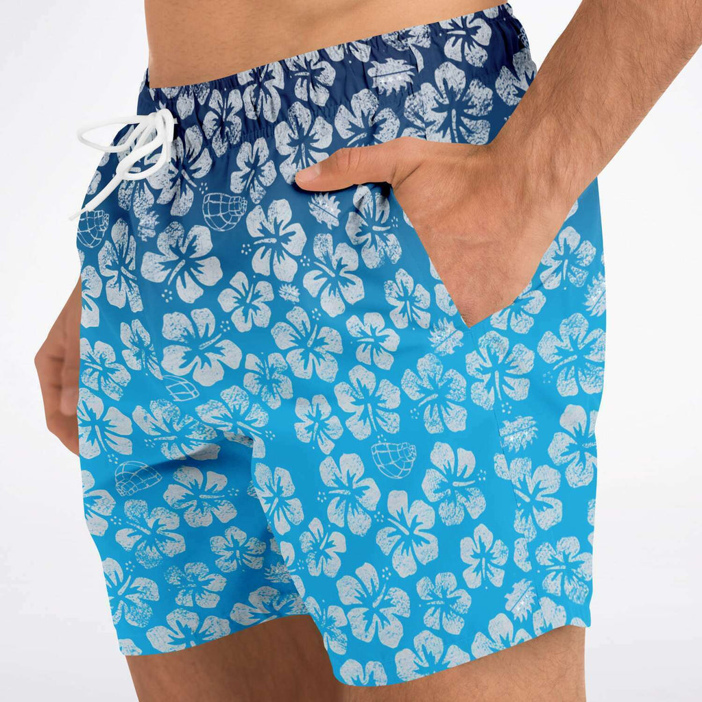 Alaska Libertarian Hawaiian Adult Swim Trunks - With Igloos and Porcupines - Proud Libertarian - Alaska Libertarian Party