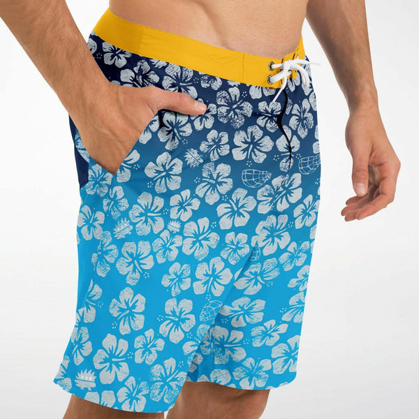 Alaska Libertarian Hawaiian Board Shorts - With Igloos and Porcupines - Proud Libertarian - Alaska Libertarian Party