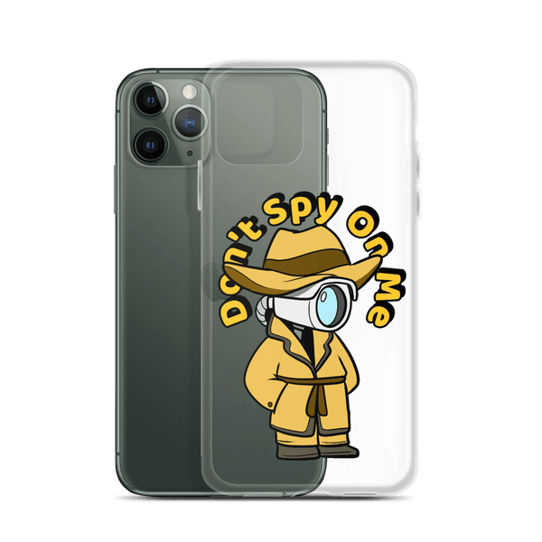 Don't Spy on Me Cartoon iPhone Case - Proud Libertarian - Cartoons of Liberty