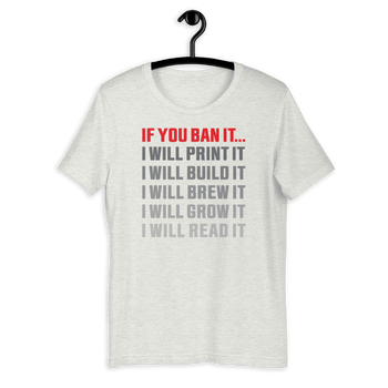 If You Ban It.... Short-Sleeve Slim-Fit T-Shirt - Proud Libertarian - Expressman