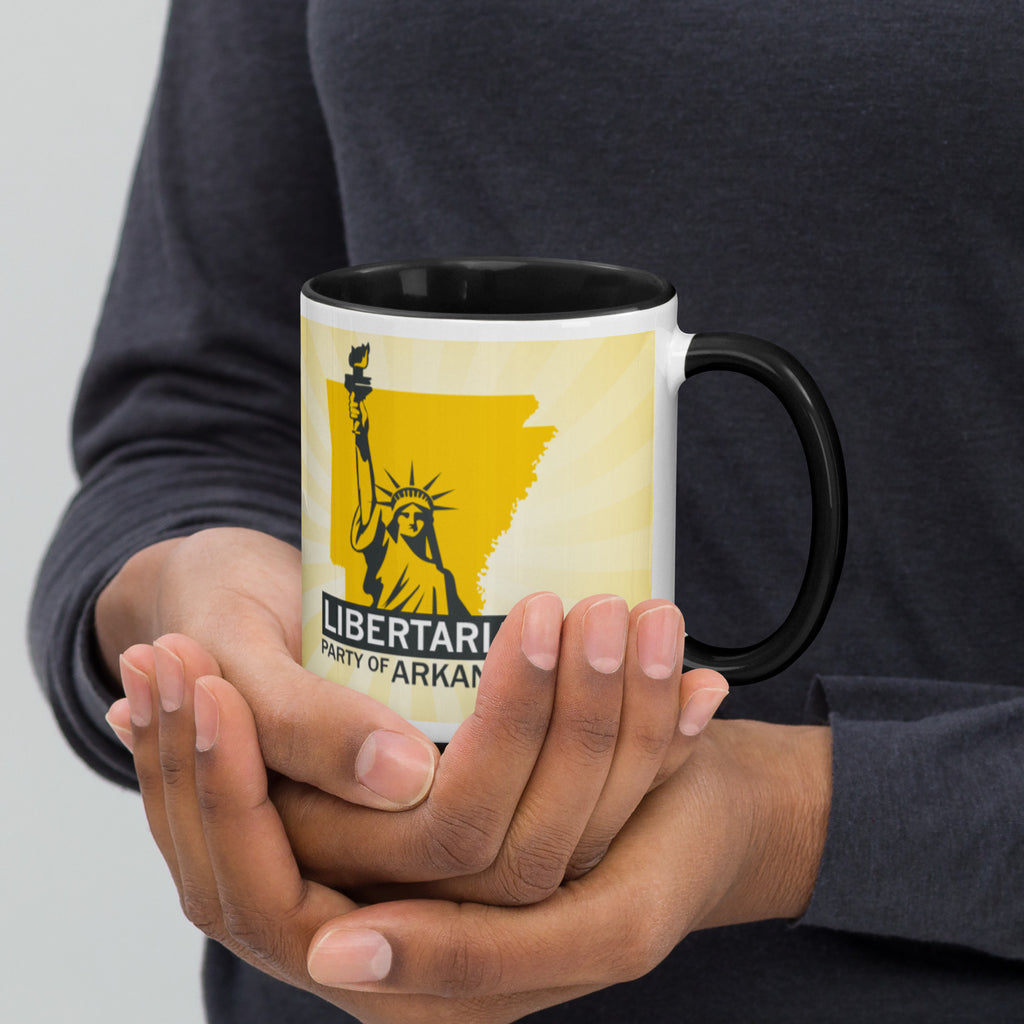 LP Arkansas Mug with Color Inside - Proud Libertarian - Libertarian Party of Arkansas