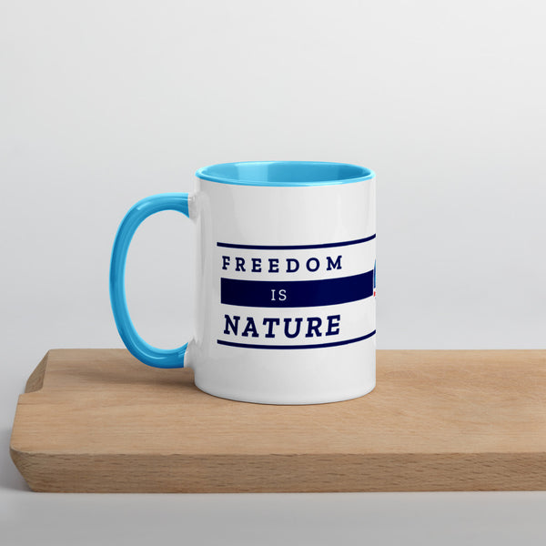 Freedom is Nature, Freedom is Science Mug with Color Inside - Proud Libertarian - The Brian Nichols Show