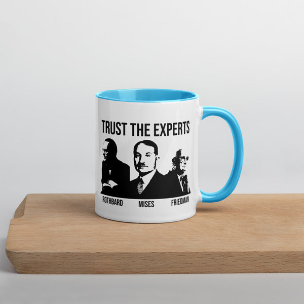 Trust the Experts Mug with Color Inside - Proud Libertarian - The Brian Nichols Show