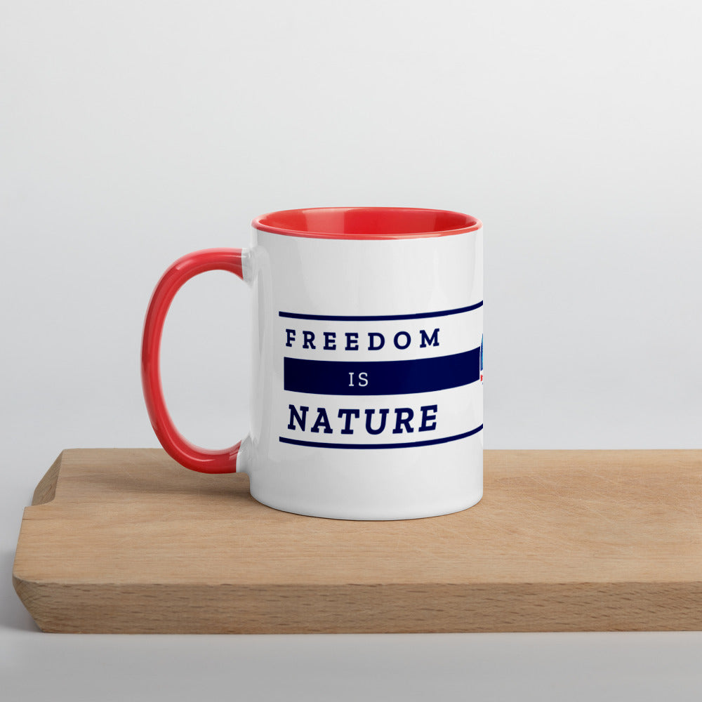 Freedom is Nature, Freedom is Science Mug with Color Inside - Proud Libertarian - The Brian Nichols Show