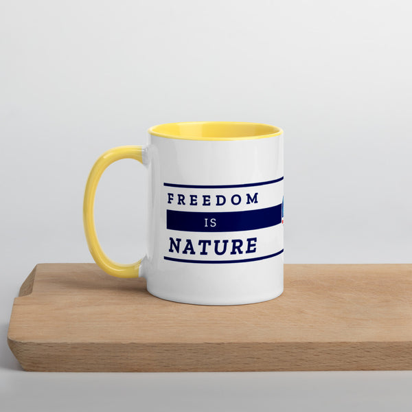 Freedom is Nature, Freedom is Science Mug with Color Inside - Proud Libertarian - The Brian Nichols Show
