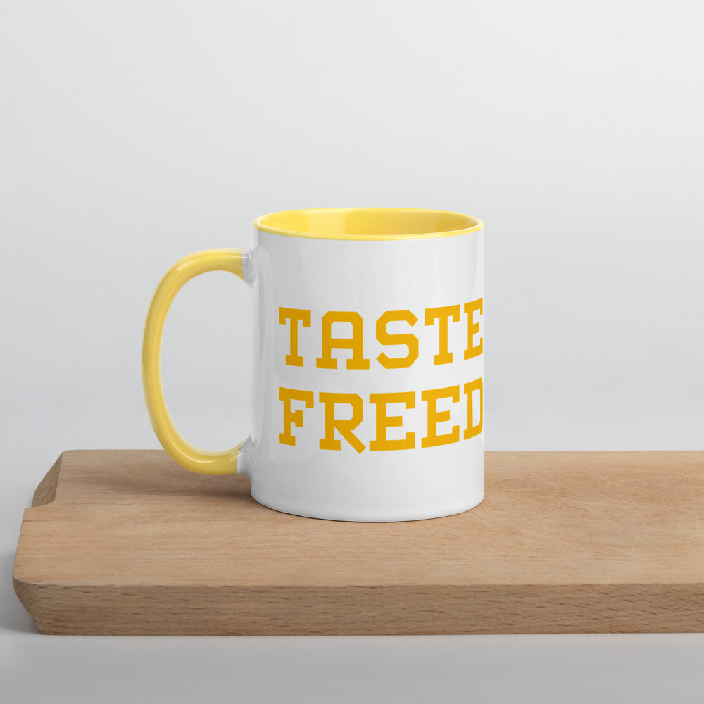 Tastes Like Freedom Mug with Color Inside - Proud Libertarian - Liberty is Essential