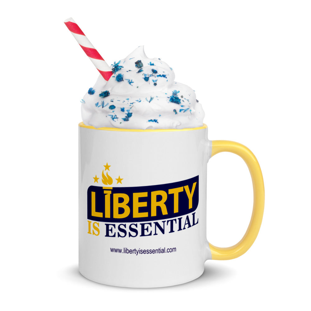 Liberty is Essential Mug with Color Inside - Proud Libertarian - Liberty is Essential