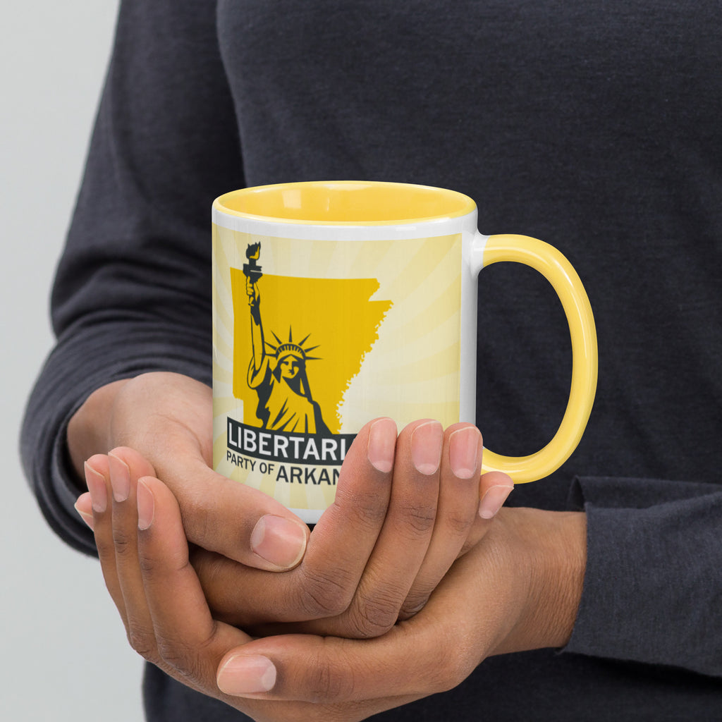 LP Arkansas Mug with Color Inside - Proud Libertarian - Libertarian Party of Arkansas